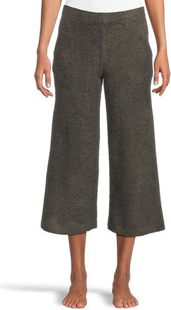Barefoot Dreams CozyChic Lite(r) Textured Crop Pant Womens Clothing Dark Moss : SM, Nylon/Rayon