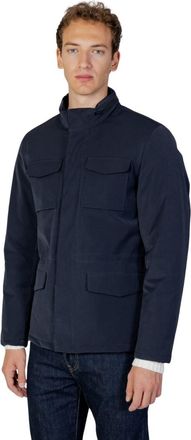 Aquascutum Mens Active Navy Blue Field Jacket - Size X-Large