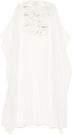 Shatha Essa Abito con decorazione - Bianco