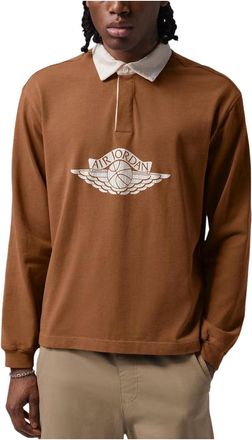 Nike Jordan Flight Essentials Rugby T-Shirt Light British Tan Sail Shadow Brown IM9148-281