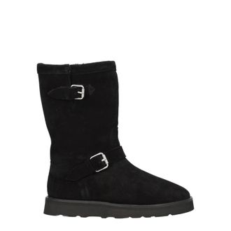 Kenzo Black Leather Ankle Womens Boots