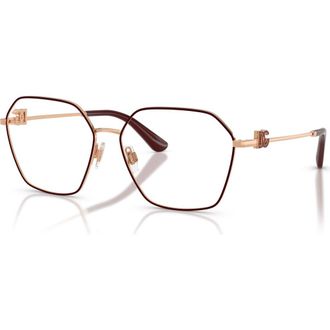 Dolce & Gabbana 56mm Phantos optical glasses in Copper at Nordstrom