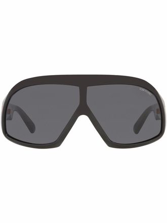 Tom Ford Eyewear Occhiali da sole oversize Cassius in stile pilota - Nero