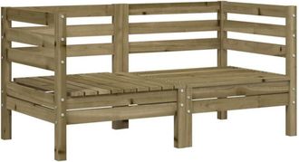 vidaXL Sof&aacute;s de esquina de jard&iacute;n 2 uds madera de pino impregnada vidaXL