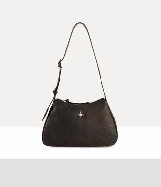 Vivienne Westwood Kate Shoulder Phone Bag Leather Dark-brown
