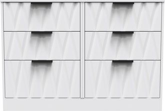 Welcome Furniture Calgary Ready Assembled 6 Drawer Wide Chest in White Matt - Welcome Furniture | TJ Hughes