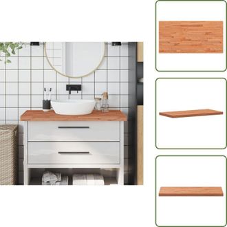 vidaXL The Living Store Piano Bagno 100x50x4 cm in Legno Massello di Faggio - Piano in faggio
