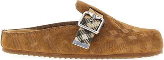 Burberry Check suede leather Urchin clogs Woman 36