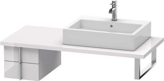 Duravit Duravit Vero Mueble Para Consola, 6576, 2 Cajones, 300mm, Color (frente/cuerpo): Laca Blanca Lila Alto Brillo - Ve657602727