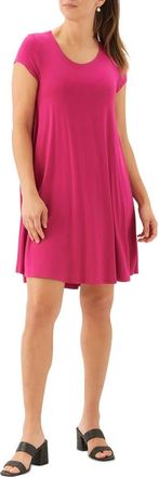 Karen Kane Maggie Cap Sleeve Trapeze Dress in Cherry Pink at Nordstrom, Size X-Large