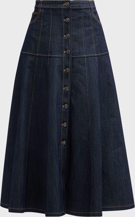 Cinq &agrave; Sept Veena Denim Midi Skirt