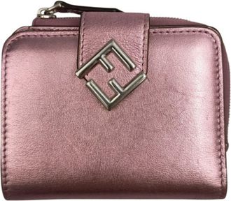 Fendi Metallic Pink Leather Wallet (Bi-Fold) (Pre-Owned)