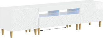vidaXL Cabinet De Tv Led De 5 Piezas Blanco Brillante Vidaxl