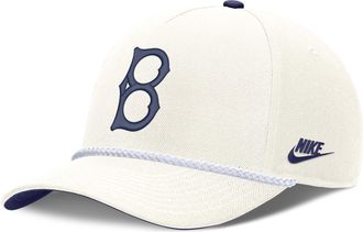 Nike Brooklyn Dodgers Cooperstown Rise Nike Mens MLB Adjustable Hat in White | NB450I87KB-U8F
