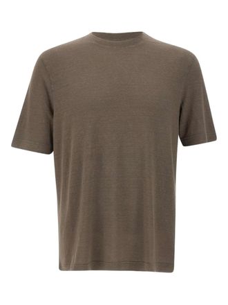 FILIPPO DE LAURENTIIS T-shirt girocollo a maniche corte - Marrone