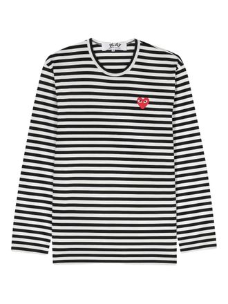 Comme Des Gar&ccedil;ons T-shirt a righe - Nero