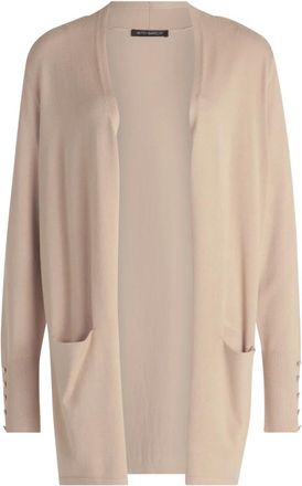 Betty Barclay Truien & Vesten, Dames, Beige, 4Xl, Elegante Gebreide Jas met Zakken