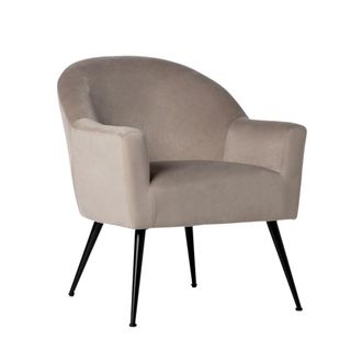 Klast sillón de lectura de Terciopelo gris topo 83 x 76