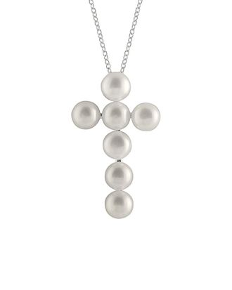 Splendid Pearls Rhodium Plated Silver 6-7Mm Freshwater Pearl Necklace