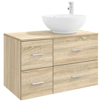 vidaXL Juego De Muebles De Ba&ntilde;o 2 Uds. Roble Sonoma Vidaxl