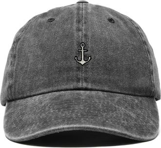 Dalix Anchor Dad Cap in Washed Black at Nordstrom