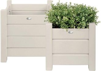 PRIMROSE Set of 2 Square Versailles Planters 30cm/40cm