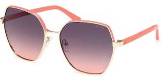 Guess GU00108 74B Womens Sunglasses Gold Size 60