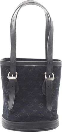 Louis Vuitton Borsa a secchiello mini in raso con monogramma 2001 - Nero