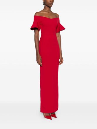 Solace London Cielo Maxi Dress - Red
