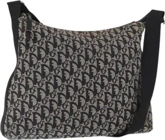 Dior Pre-owned Shoulder Bags, female, Black, Size: ONE SIZE Pre-owned Vintage Canvas Shoulder Bag