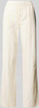 Jake*s Casual Regular Fit Pyjama-Hose mit Label-Patch in Hellgelb, Gr&ouml;&szlig;e 34