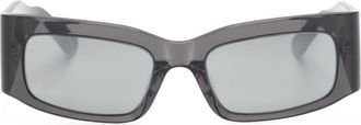 Balenciaga rectangle-frame sunglasses - unisex - Acetate - 56 - Black