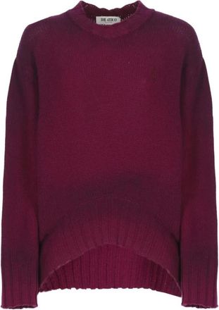The Attico Oversized Gebreide Trui met Afhangende Schouders - Dames - Cashmere truien - Rood - 2XS - Kasjmier - Truien & Vesten