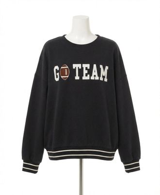 Z Supply Go Team Sweatshirt In Black Sands