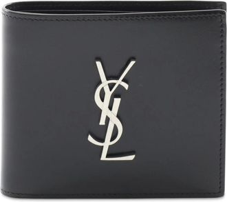 Saint Laurent Pre-owned Wallets, female, Black, Size: ONE SIZE Pre-owned Vintage Monogram Bifold Wallet