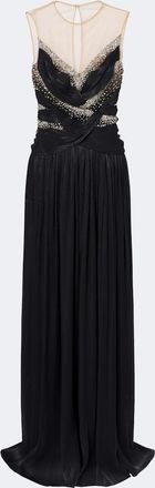 Costarellos Branka embellished georgette gown
