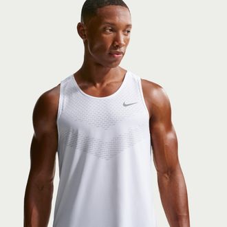Nike Mens Stride Dri-FIT ADV Running Tank Top in White | HV5210-100