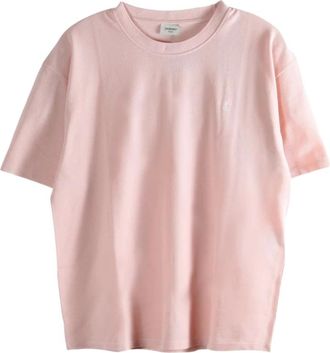 Saint Laurent T-Shirts, male, Pink, Size: XL Large Bord T Shirt