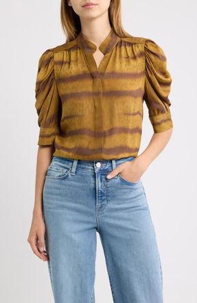 Frame Denim The Gillian Silk Top in Light Tiger Multi at Nordstrom, Size X-Small