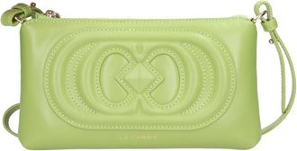 La Carrie Leren Crossbody Tas - Dames - Schoudertassen - Groen - ONE Size - Leer - Tassen