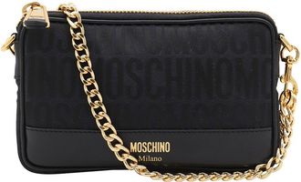 Moschino Black Allover Crossbody Bag