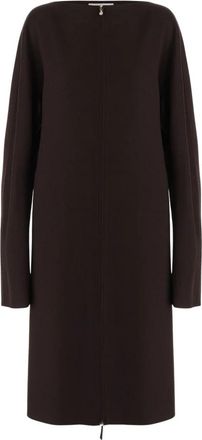 Carven Wool Dress - Dames - Kleedjes - Bruin - M - Wol - Kleedjes
