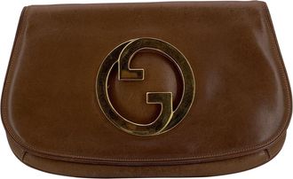 Gucci Vintage leren clutch van Gucci in Blondie-stijl