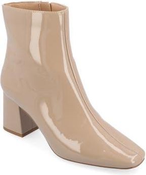 Journee Collection Haylinn Vegan Leather Bootie in Taupe Pu at Nordstrom Rack, Size 7.5