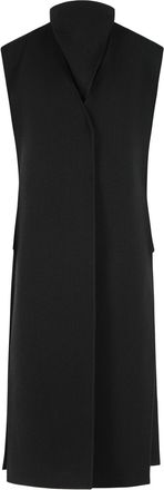Sportmax Nigelle Sleeveless Black Wool And Cashmere Coat