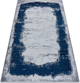 RugsX Rugsx - Alfombra Core A004 Marco, Sombreado - Estructural, Dos Niveles De Vell&oacute;n, Azul / Gris Blue 240x330 Cm