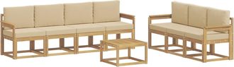 vidaXL Conjunto De Sof&aacute;s De Exterior 7 Uds. Vidaxl
