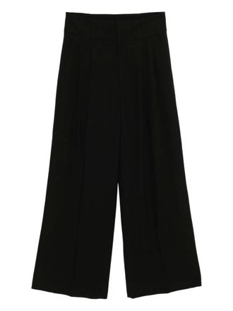 James Perse pleated trousers - women - Wool/Lyocell - 26 - Black