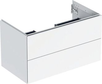 Keramag Geberit One Mueble Bajo Lavabo, 2 Cajones, 88.8x50.4x47cm