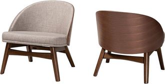 Baxton Studio Lovella Mid-Century Modern 2Pc Accent Chair Set
